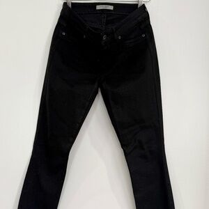 Rich and Skinny Black Shimmer Denim Jeans Skinny Straight Leg Sparkle Jeans.